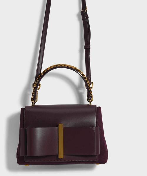 CHARLES & KEITH(チャールズ & キース)の「ボウディテールハンドバッグ / Bow Detail Handbag(ハンドバッグ・レディース・ダークグリーン/マスタード/プラム/ライトブルーグレー・M)」の16枚目の写真