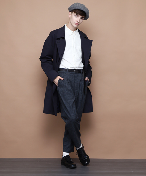 EMMA CLOTHES（エマクローズ）の「シャドーグレンチェックテーパードワイドパンツ（その他パンツ・メンズ・ブラック/ネイビー・M/L）」の12枚目の写真