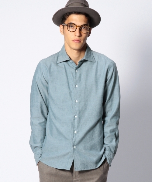 UNITED ARROWS（ユナイテッドアローズ）の「UAB コットンフラノシャツ（mg1311uB) ◆（シャツ/ブラウス・メンズ・ターコイズブルー/コバルトブルー/ライラック/レッド/ダークグリーン/ロイヤルブルー・X-SMALL/SMALL/MEDIUM/LARGE/X-LARGE）」の2枚目の写真