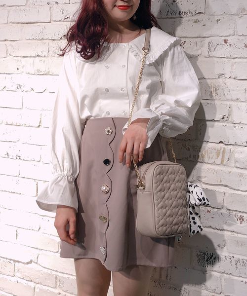 one after another NICE CLAUP（ワンアフターアナザーナイスクラップ）の「ハートキルティングショルダーBAG（ショルダーバッグ・レディース・ブラック/アイボリー/モカ・FREE）」の4枚目の写真