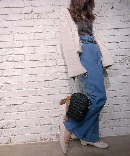 one after another NICE CLAUP（ワンアフターアナザーナイスクラップ）の「ハートキルティングショルダーBAG（ショルダーバッグ・レディース・ブラック/アイボリー/モカ・FREE）」の6枚目の写真