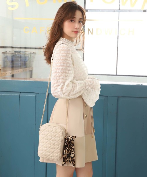 one after another NICE CLAUP（ワンアフターアナザーナイスクラップ）の「ハートキルティングショルダーBAG（ショルダーバッグ・レディース・ブラック/アイボリー/モカ・FREE）」の18枚目の写真