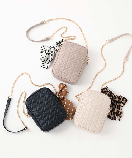 one after another NICE CLAUP（ワンアフターアナザーナイスクラップ）の「ハートキルティングショルダーBAG（ショルダーバッグ・レディース・ブラック/アイボリー/モカ・FREE）」の19枚目の写真