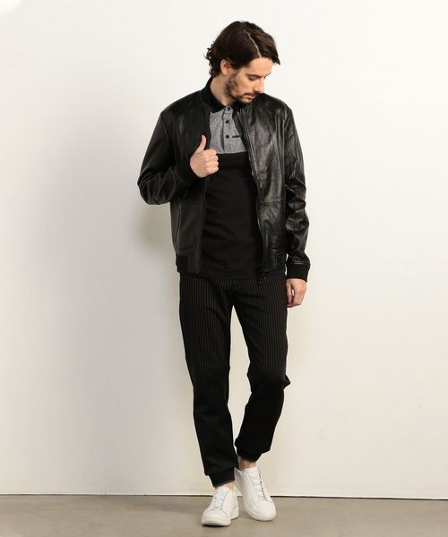 セール】【A|Xアルマーニ エクスチェンジ】ラムレザージャケット