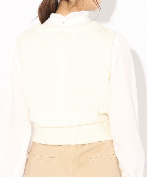 Heather（ヘザー）の「アーガイルニットベスト　827980（ベスト・レディース・ホワイト系その他/ブルー系その他・FREE）」の6枚目の写真