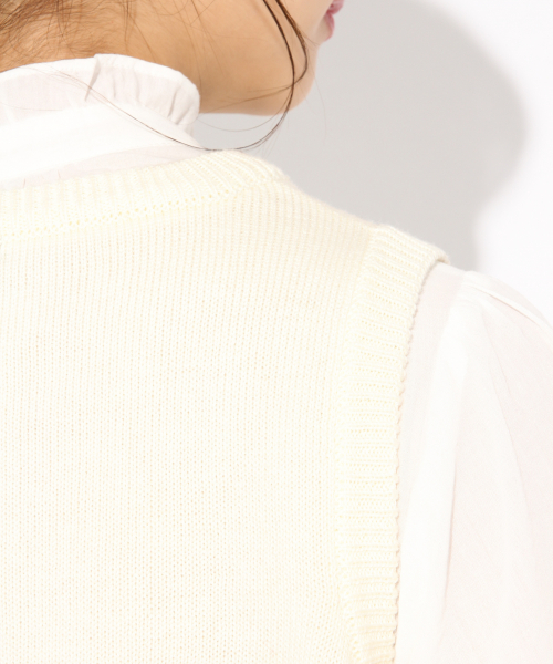 Heather（ヘザー）の「アーガイルニットベスト　827980（ベスト・レディース・ホワイト系その他/ブルー系その他・FREE）」の9枚目の写真