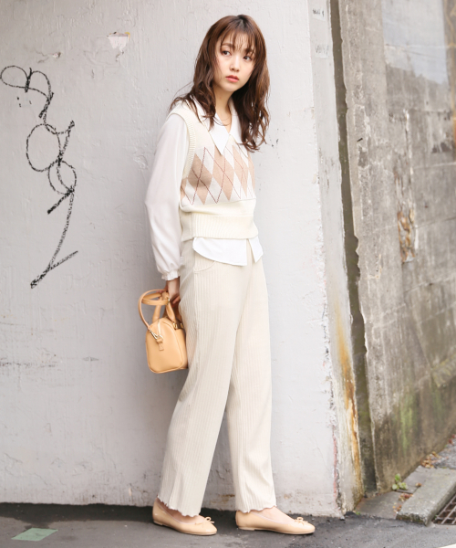 Heather（ヘザー）の「アーガイルニットベスト　827980（ベスト・レディース・ホワイト系その他/ブルー系その他・FREE）」の14枚目の写真