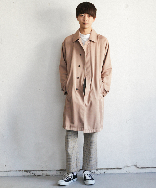 PairPair(ペアペア)の「エステルツイルステンカラーコート(ステンカラーコート・メンズ・ライトベージュ/モカ・FREE)」の4枚目の写真