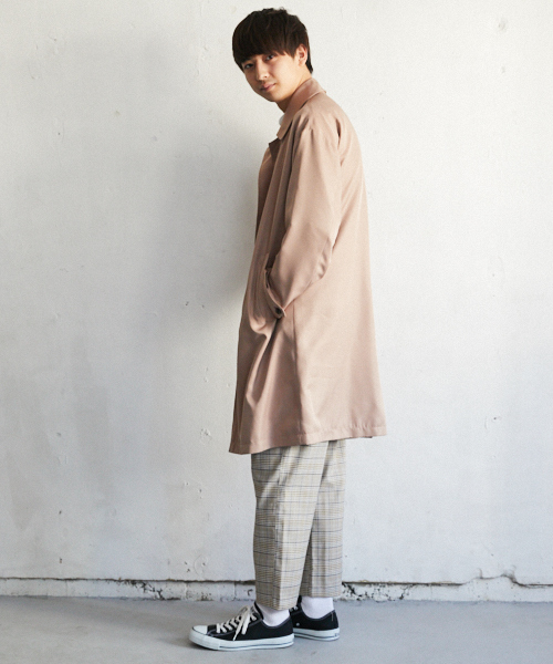 PairPair(ペアペア)の「エステルツイルステンカラーコート(ステンカラーコート・メンズ・ライトベージュ/モカ・FREE)」の5枚目の写真
