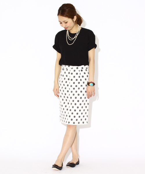 Ray BEAMS(レイビームス)の「Ray BEAMS / プリントストレッチ タイトスカート(スカート・レディース・ブラック系その他/レッド系その他/オフホワイト・0/1)」の19枚目の写真