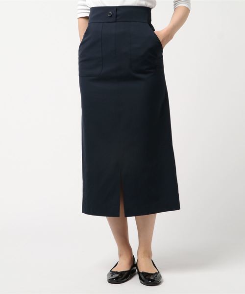 TRUDEA(トルディア)の「ポケット付きタイトスカート(スカート・レディース・ベージュ/ネイビー/ブラウン/カーキ・SMALL/MEDIUM)」の4枚目の写真