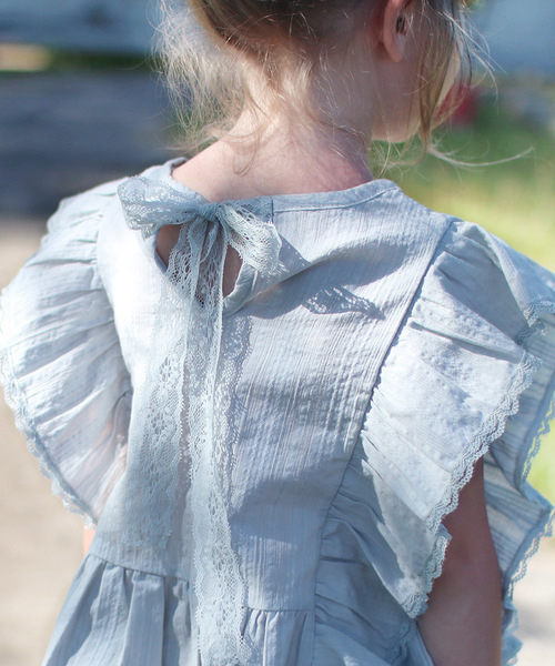 Rora(ローラ)の「ラナ ブラウス(2color)(シャツ/ブラウス・キッズ・スカイブルー/ベージュ・100cm/110cm/130cm/120cm/140cm/90㎝)」の22枚目の写真