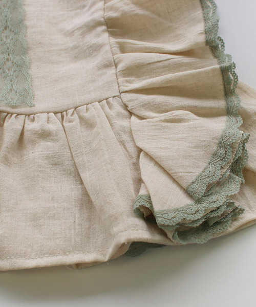 Rora(ローラ)の「ラナ ブラウス(2color)(シャツ/ブラウス・キッズ・スカイブルー/ベージュ・100cm/110cm/130cm/120cm/140cm/90㎝)」の8枚目の写真