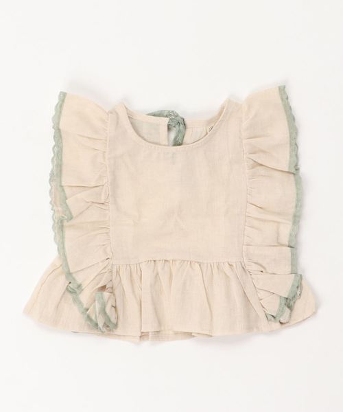 Rora(ローラ)の「ラナ ブラウス(2color)(シャツ/ブラウス・キッズ・スカイブルー/ベージュ・100cm/110cm/130cm/120cm/140cm/90㎝)」の11枚目の写真