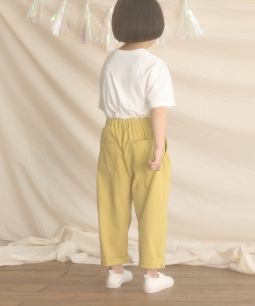 LOWRYS FARM（ローリーズファーム）の「コットンタックパンツ　837733（その他パンツ・キッズ・チャコールグレー/ライトベージュ/イエロー/ベージュ/ベージュ系その他・100/110/120/130/LARGE/MEDIUM/SMALL/X-LARGE）」の9枚目の写真