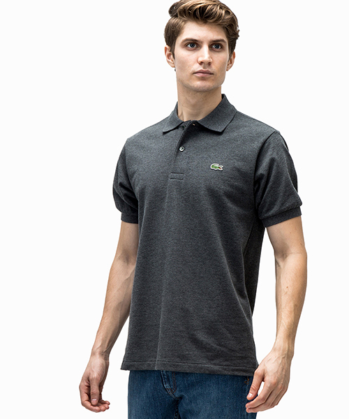 LACOSTE（ラコステ）の「『L1264』定番半袖ポロシャツ（杢糸）（ポロシャツ・メンズ・ウィート/オレンジ/スカイブルー/ミックスグレー/プラム/ダークブルー/ライトグリーン/ピンク/ライトグレー/クリアイエロー/グリーン/コーラル/クリアブルー/マスタード/チャコールグレー/霜降りグレー/エメラルド/グレー/ベージュ/ライトブルー/セージグリーン/ネイビー/ローズ/ミント/ブルー/サックスブルー/ロイヤルブルー/ラベンダー/ダークアッシュ/グレイッシュブルー/ブルーグレー/オリーブ/インディゴブルー/ブルーグラス/ブラックミックス/ダークインディゴブルー/ストーン/コバルトブルー/ライトブルーグレー/チャコールアッシュ/アッシュグレー・3/5/2/4/6）」の4枚目の写真