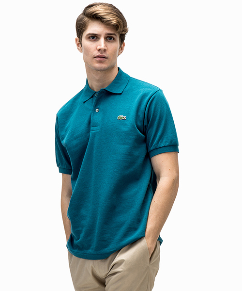 LACOSTE（ラコステ）の「『L1264』定番半袖ポロシャツ（杢糸）（ポロシャツ・メンズ・ウィート/オレンジ/スカイブルー/ミックスグレー/プラム/ダークブルー/ライトグリーン/ピンク/ライトグレー/クリアイエロー/グリーン/コーラル/クリアブルー/マスタード/チャコールグレー/霜降りグレー/エメラルド/グレー/ベージュ/ライトブルー/セージグリーン/ネイビー/ローズ/ミント/ブルー/サックスブルー/ロイヤルブルー/ラベンダー/ダークアッシュ/グレイッシュブルー/ブルーグレー/オリーブ/インディゴブルー/ブルーグラス/ブラックミックス/ダークインディゴブルー/ストーン/コバルトブルー/ライトブルーグレー/チャコールアッシュ/アッシュグレー・3/5/2/4/6）」の19枚目の写真