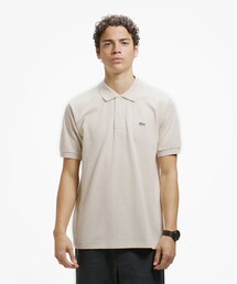 LACOSTE ラコステ ポロシャツ ワンポイントロゴ ワニロゴ ベージュ ラコステ LACOSTE 半袖 鹿の子 ポロシャツ ワニロゴ ベージュ 2 M