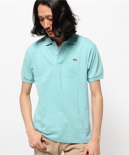 LACOSTE（ラコステ）の「『L1264』定番半袖ポロシャツ（杢糸）（ポロシャツ・メンズ・ウィート/オレンジ/スカイブルー/ミックスグレー/プラム/ダークブルー/ライトグリーン/ピンク/ライトグレー/クリアイエロー/グリーン/コーラル/クリアブルー/マスタード/チャコールグレー/霜降りグレー/エメラルド/グレー/ベージュ/ライトブルー/セージグリーン/ネイビー/ローズ/ミント/ブルー/サックスブルー/ロイヤルブルー/ラベンダー/ダークアッシュ/グレイッシュブルー/ブルーグレー/オリーブ/インディゴブルー/ブルーグラス/ブラックミックス/ダークインディゴブルー/ストーン/コバルトブルー/ライトブルーグレー/チャコールアッシュ/アッシュグレー・3/5/2/4/6）」の18枚目の写真