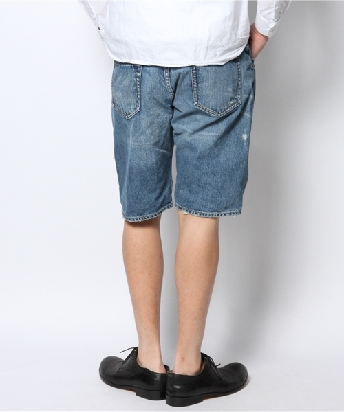 goa（ゴア）の「13ozセルヴィッチブロークンデニムショーツ（デニムパンツ・メンズ・ブルー/ブルー系その他・2/1）」の4枚目の写真