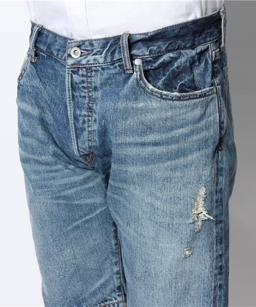 goa（ゴア）の「13ozセルヴィッチブロークンデニムショーツ（デニムパンツ・メンズ・ブルー/ブルー系その他・2/1）」の5枚目の写真