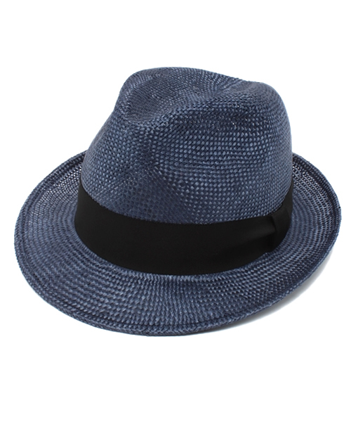 KATHARINE HAMNETT LONDON （キャサリンハムネットロンドン）の「QING RAMIE BRAID HAT / クインラミーブレードハット（ハット・メンズ・ホワイト/グリーン/ネイビー・FREE）」の3枚目の写真