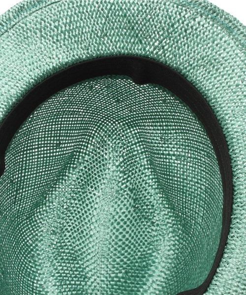 KATHARINE HAMNETT LONDON （キャサリンハムネットロンドン）の「QING RAMIE BRAID HAT / クインラミーブレードハット（ハット・メンズ・ホワイト/グリーン/ネイビー・FREE）」の7枚目の写真