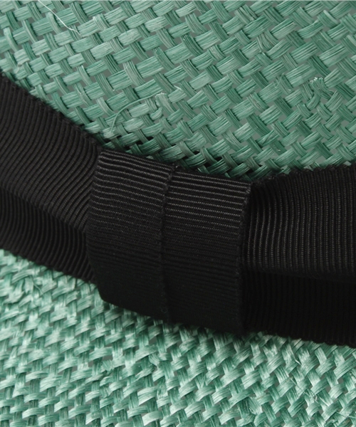 KATHARINE HAMNETT LONDON （キャサリンハムネットロンドン）の「QING RAMIE BRAID HAT / クインラミーブレードハット（ハット・メンズ・ホワイト/グリーン/ネイビー・FREE）」の8枚目の写真