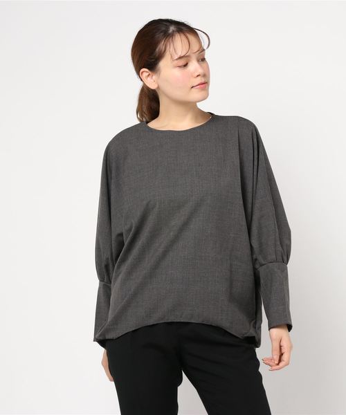 みーこ様　クルーネック　ブラック COMME CA COMMUNE（コムサコミューン）の「ウォッシャブル ワッフル