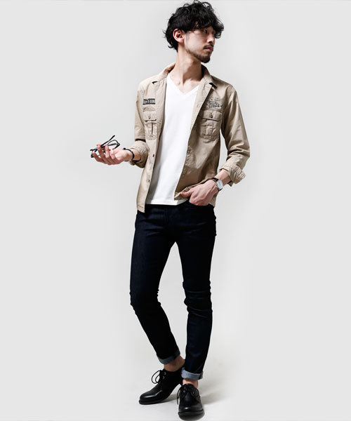 NANO universe（ナノユニバース）の「ヴィンテージライクミリタリーSH（シャツ/ブラウス・メンズ・カーキ/オリーブ/ベージュ・SMALL/MEDIUM/X-LARGE/LARGE）」の12枚目の写真