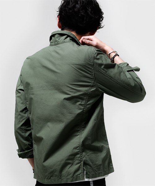 NANO universe（ナノユニバース）の「ヴィンテージライクミリタリーSH（シャツ/ブラウス・メンズ・カーキ/オリーブ/ベージュ・SMALL/MEDIUM/X-LARGE/LARGE）」の9枚目の写真