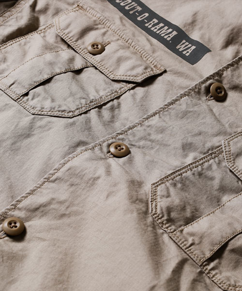 NANO universe（ナノユニバース）の「ヴィンテージライクミリタリーSH（シャツ/ブラウス・メンズ・カーキ/オリーブ/ベージュ・SMALL/MEDIUM/X-LARGE/LARGE）」の5枚目の写真