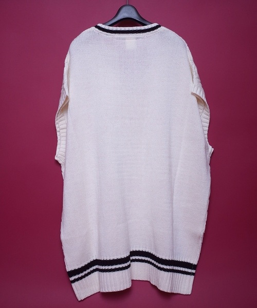 AFYF（エーエフワイエフ）の「【ビッグシルエット】AFYF 2019AWDS CABLE KNIT VEST/オーバーサイズケーブルニットベスト（ニット/セーター・メンズ・ホワイト/ベージュ/ブラック・FREE）」の15枚目の写真