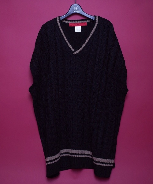 AFYF（エーエフワイエフ）の「【ビッグシルエット】AFYF 2019AWDS CABLE KNIT VEST/オーバーサイズケーブルニットベスト（ニット/セーター・メンズ・ホワイト/ベージュ/ブラック・FREE）」の19枚目の写真