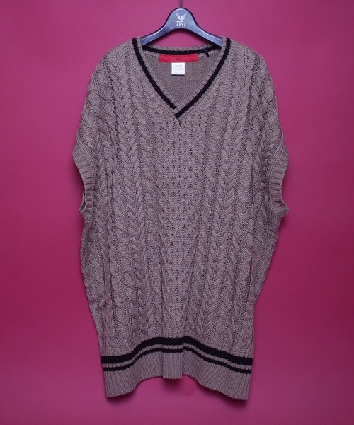 AFYF（エーエフワイエフ）の「【ビッグシルエット】AFYF 2019AWDS CABLE KNIT VEST/オーバーサイズケーブルニットベスト（ニット/セーター・メンズ・ホワイト/ベージュ/ブラック・FREE）」の21枚目の写真