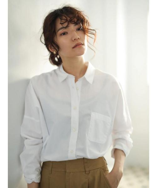 AMERICAN HOLIC（アメリカンホリック）の「New 2WAY衿取り外しドルマンシャツ＊（シャツ/ブラウス・レディース・ネイビー/オフホワイト/その他5/ベージュ系その他4/レッド系その他7・M/L）」の10枚目の写真