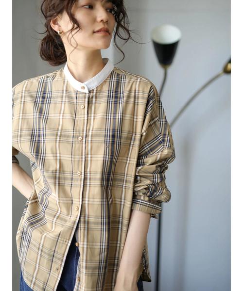 AMERICAN HOLIC（アメリカンホリック）の「New 2WAY衿取り外しドルマンシャツ＊（シャツ/ブラウス・レディース・ネイビー/オフホワイト/その他5/ベージュ系その他4/レッド系その他7・M/L）」の12枚目の写真