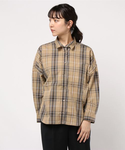 AMERICAN HOLIC（アメリカンホリック）の「New 2WAY衿取り外しドルマンシャツ＊（シャツ/ブラウス・レディース・ネイビー/オフホワイト/その他5/ベージュ系その他4/レッド系その他7・M/L）」の6枚目の写真