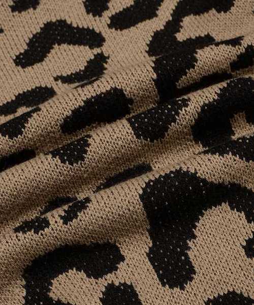 MinoriTY（マイノリティ）の「ヒョウ柄ビッグニット ビッグシルエット レオパード 韓国（ニット/セーター・メンズ・ブラック/モカ/チャコール・M/L）」の12枚目の写真