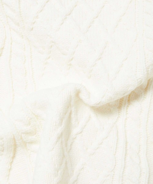 fifth(フィフス)の「バックシャンケーブルVネックニット(ニット/セーター・レディース・ホワイト/ブラウン・MEDIUM)」の9枚目の写真