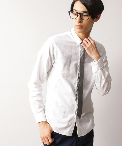 WEGO（ウィゴー）の「WEGO/ガーメントダイオックスシャツ（シャツ/ブラウス・メンズ・ホワイト/ブラック/ロイヤルブルー/ワイン・LARGE/MEDIUM）」の2枚目の写真