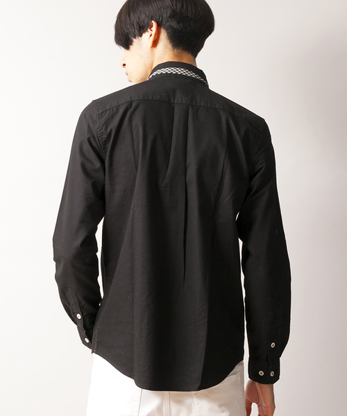 WEGO（ウィゴー）の「WEGO/ガーメントダイオックスシャツ（シャツ/ブラウス・メンズ・ホワイト/ブラック/ロイヤルブルー/ワイン・LARGE/MEDIUM）」の22枚目の写真