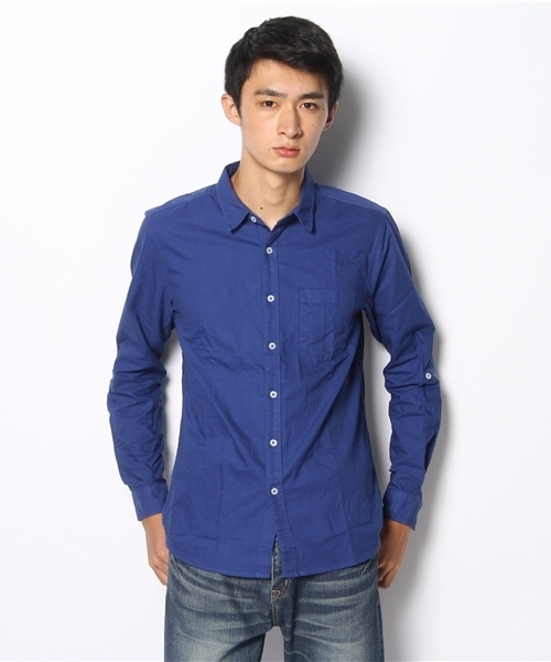 WEGO（ウィゴー）の「WEGO/ガーメントダイオックスシャツ（シャツ/ブラウス・メンズ・ホワイト/ブラック/ロイヤルブルー/ワイン・LARGE/MEDIUM）」の10枚目の写真