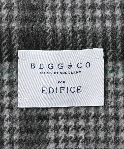 Begg & Co（ベグアンドコー）の「【BEGG＆CO / ベグアンドコー】 別注 ハウンドトゥースマフラー（マフラー・メンズ・チャコールグレー/ネイビー/ブラウン・FREE）」の4枚目の写真