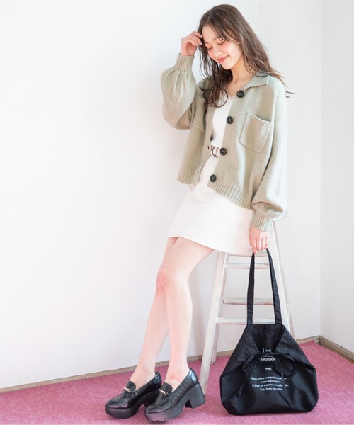 Heather（ヘザー）の「モチモチニットジャケット　864601（ニット/セーター・レディース・ホワイト系その他/グリーン系その他/ベージュ・FREE）」の14枚目の写真