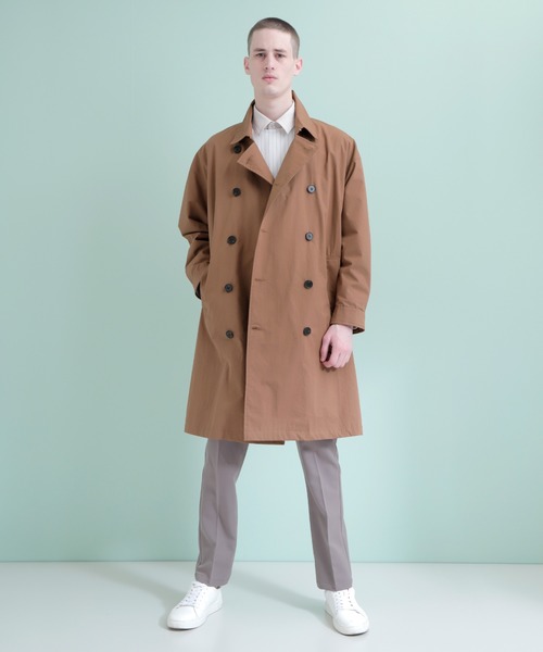 【EMMA CLOTHES】トレンチコート emi+ コート トレンチコート レディース チェック柄配色