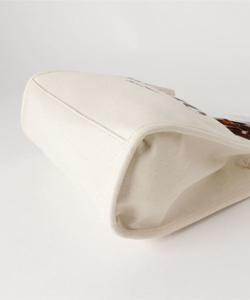 WEGO(ウィゴー)の「WEGO/べっ甲ハンドルロゴショルダーバッグ(ショルダーバッグ・レディース・ホワイト系その他/ベージュ・FREE)」の4枚目の写真