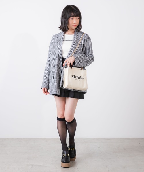 WEGO(ウィゴー)の「WEGO/べっ甲ハンドルロゴショルダーバッグ(ショルダーバッグ・レディース・ホワイト系その他/ベージュ・FREE)」の19枚目の写真