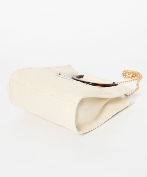 WEGO(ウィゴー)の「WEGO/べっ甲ハンドルロゴショルダーバッグ(ショルダーバッグ・レディース・ホワイト系その他/ベージュ・FREE)」の8枚目の写真