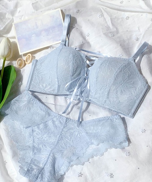 aimerfeel(エメフィール)の「レースアップ ノンワイヤー 超盛ブラ(R) 単品ブラジャー(ブラジャー・レディース・パープル/ブラック/ピンク/チャコールグレー/スモークピンク/ミント/オフホワイト/ワイン/イエロー/杢グレー/サックスブルー/ダークブルー/カーキ/モカ/桜/ライトグリーン/ホワイト/ブラックミックス/ブラウン/ダークパープル/パープル系その他/シルバーグレー/アクア/ピンク系2/ブルー/ベビーピンク/ライトパープル/クリアグリーン/ボルドー/ダークグリーン系/ホワイト系その他/ピンクベージュ・B70/B75/C75/E65/E75/D65/D70/D75/B65/C70/E70/C65/E80/C80/D80/B80)」の16枚目の写真